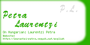 petra laurentzi business card